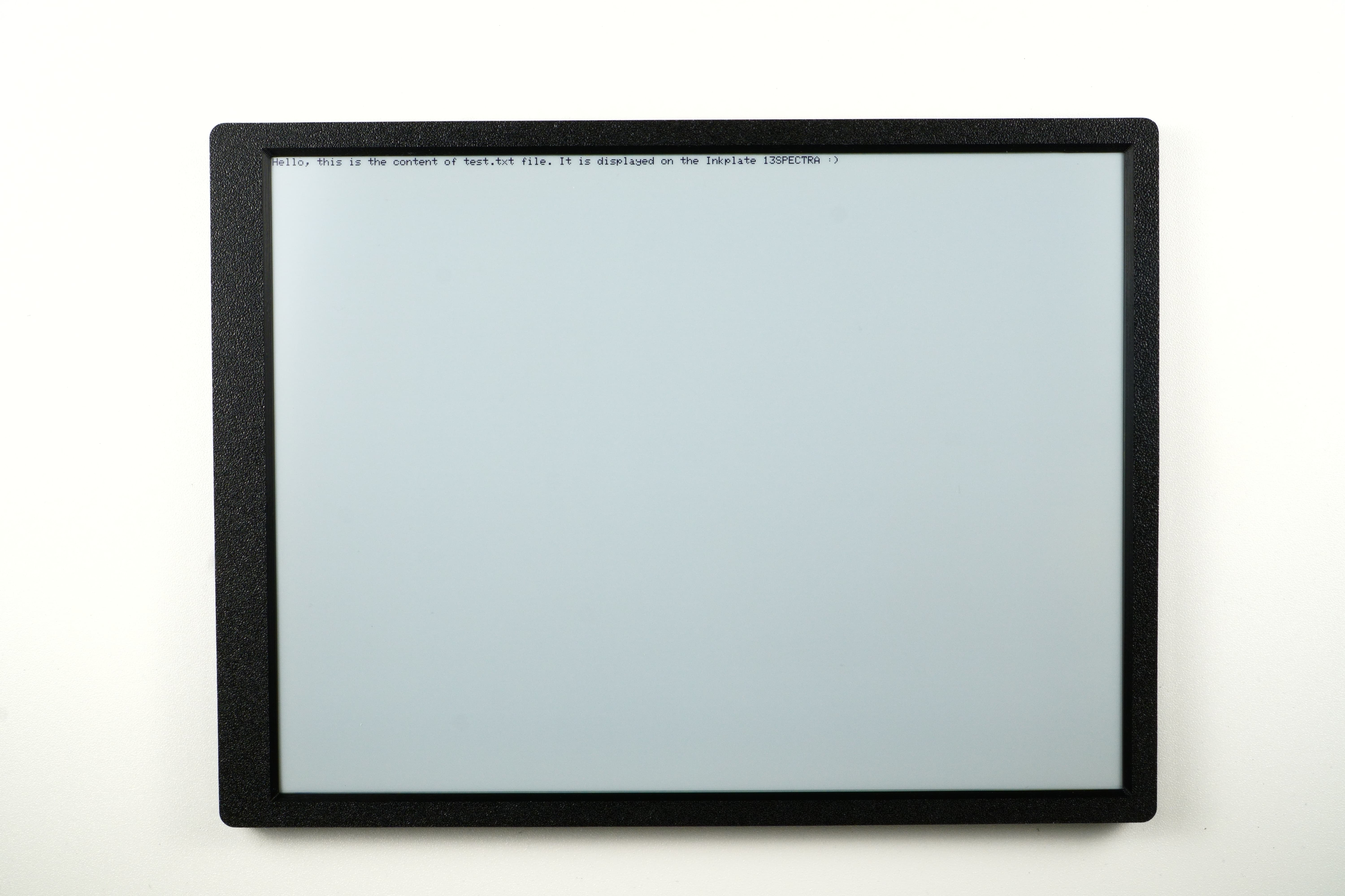 Example output displayed on e-paper display