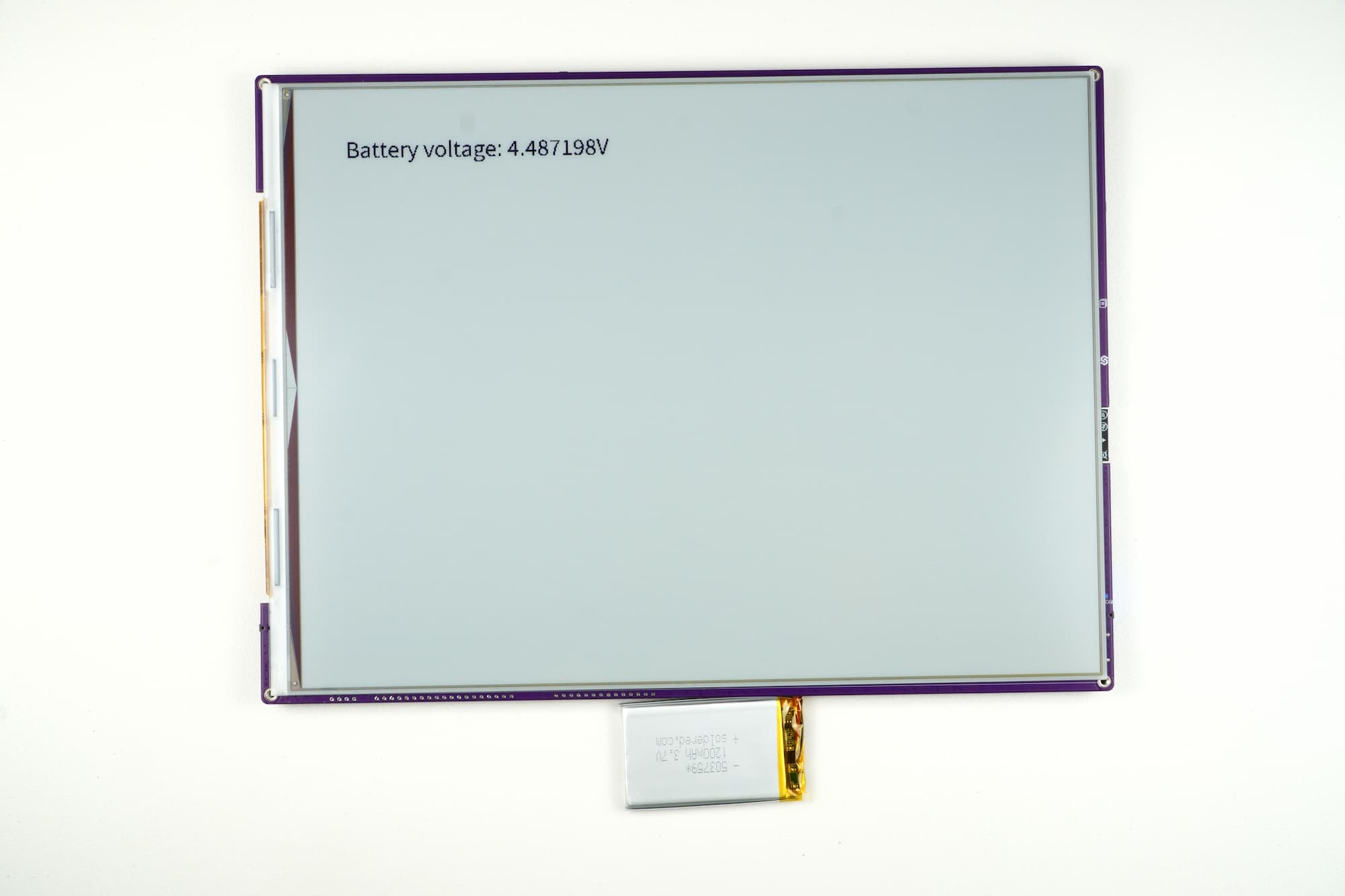 Example output displayed on e-paper display