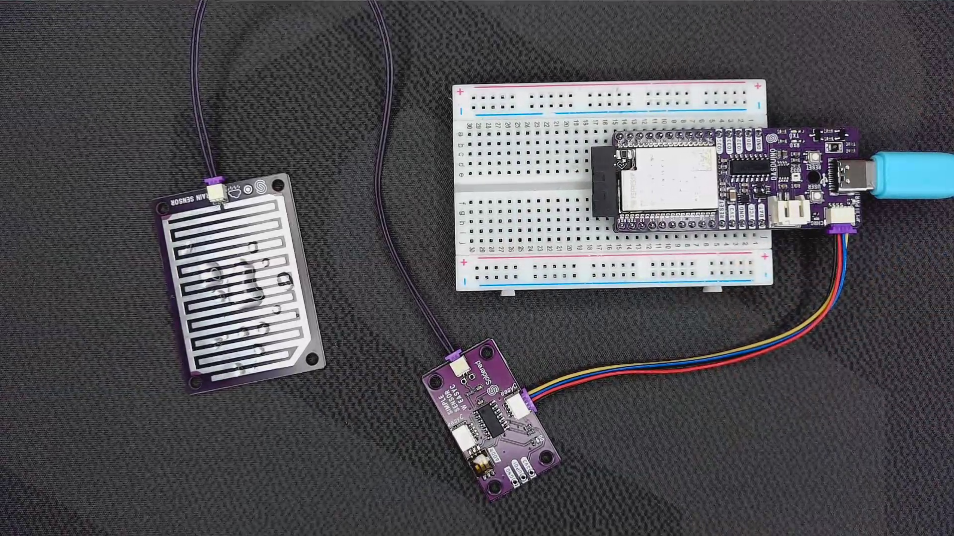 Sensor when rain is present